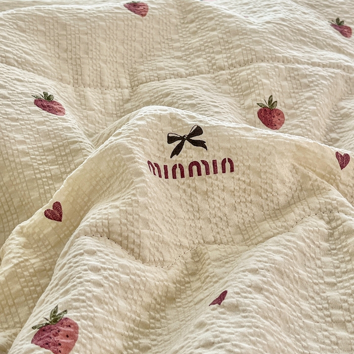 91家纺网 家纺一手货源 找家纺 （总）利禾家纺 2026春夏新款泡芙纱简约四件套夏被四件套夏凉被空调被