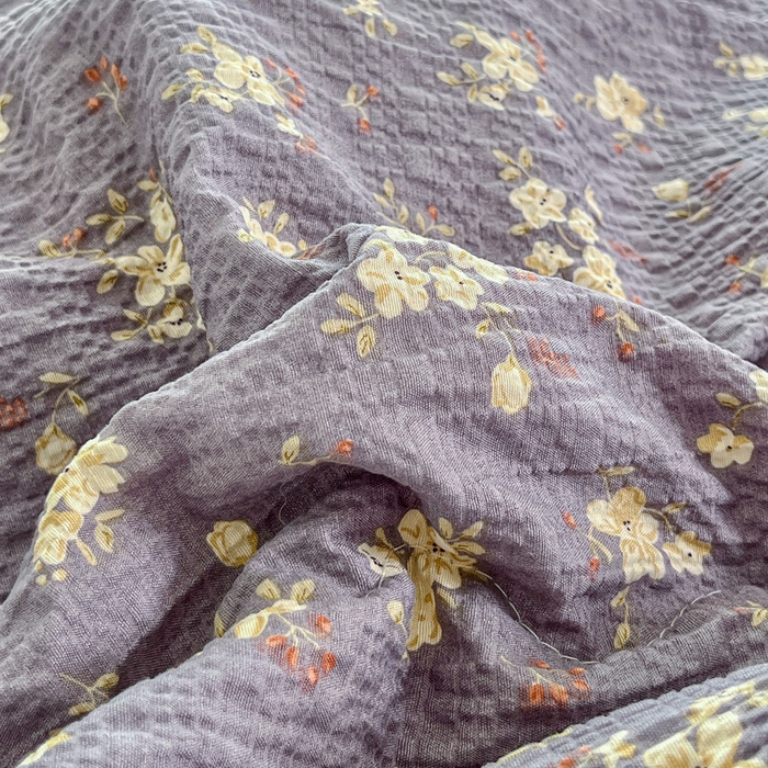 91家纺网 家纺一手货源 找家纺 利禾家纺 2026春夏新款泡芙纱简约四件套夏被四件套夏凉被空调被 米兰灰-简约