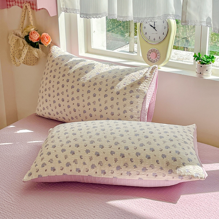 91家纺网 家纺一手货源 找家纺 利禾家纺 2026春夏新款泡芙纱简约四件套夏被四件套夏凉被空调被 香雪-简约