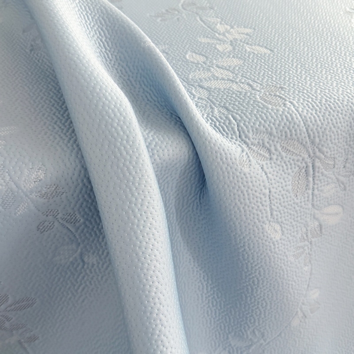 91家纺网 家纺一手货源 找家纺 吾欢心 2026新款高端复合三明治PE乙纶双面提花高克重凉席三件套浅夏系列 PE浅夏蓝-床席款