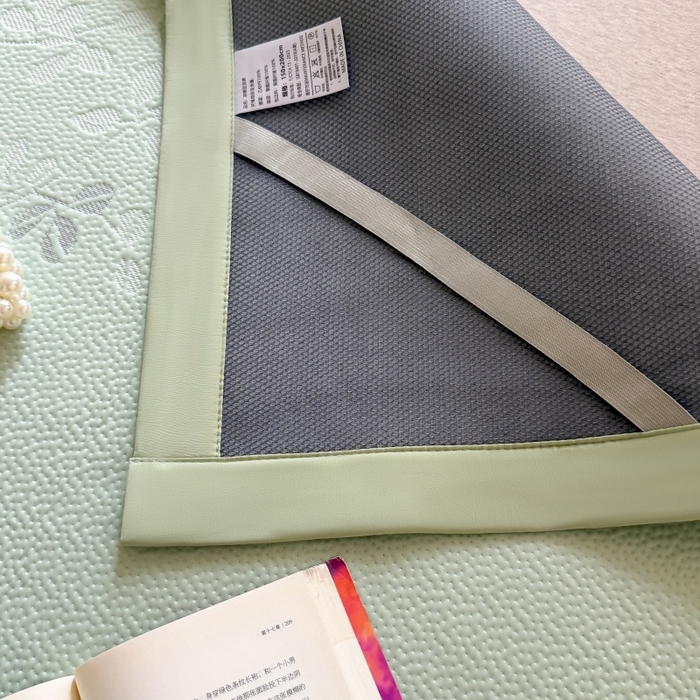 91家纺网 家纺一手货源 找家纺 吾欢心 2026新款高端复合三明治PE乙纶双面提花高克重凉席三件套浅夏系列 PE浅夏绿-床席款