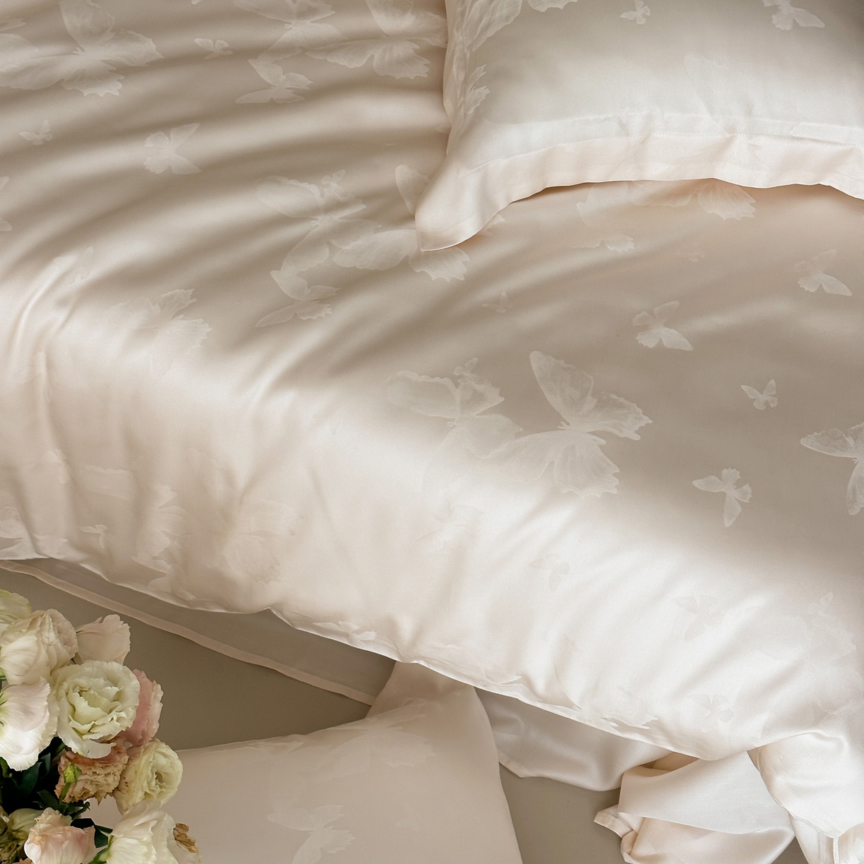 91家纺网 家纺一手货源 找家纺 三味舒屋 2026新款60s天丝提花四件套-盛钦 盛钦蝶金