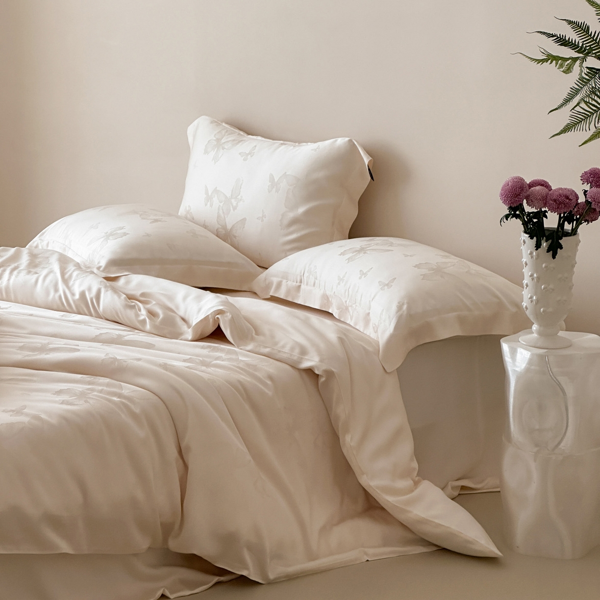 三味舒屋 2026新款60s天丝提花四件套-盛钦 盛钦蝶金