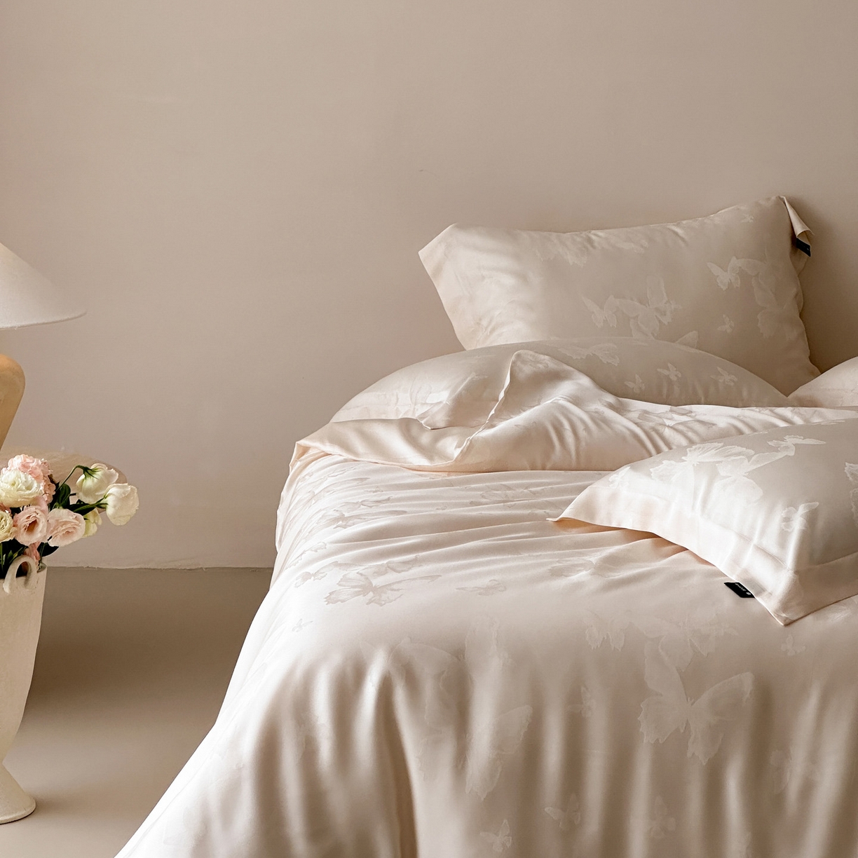 91家纺网 家纺一手货源 找家纺 三味舒屋 2026新款60s天丝提花四件套-盛钦 盛钦蝶金