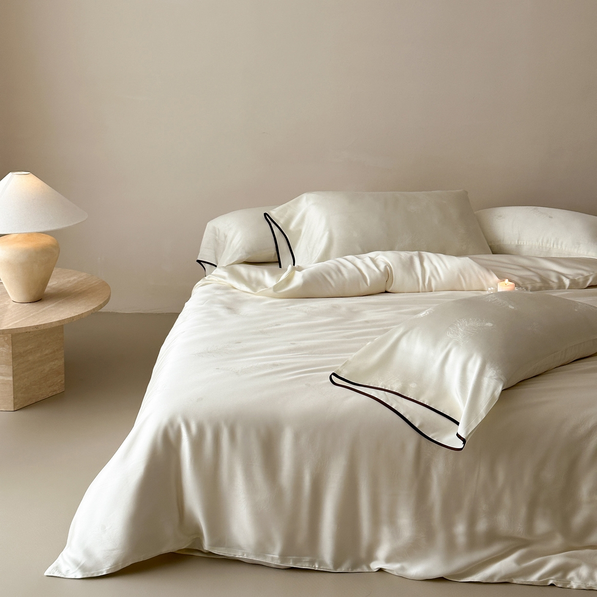 91家纺网 家纺一手货源 找家纺 （总）三味舒屋 2026新款60s天丝提花系列四件套-羽柔