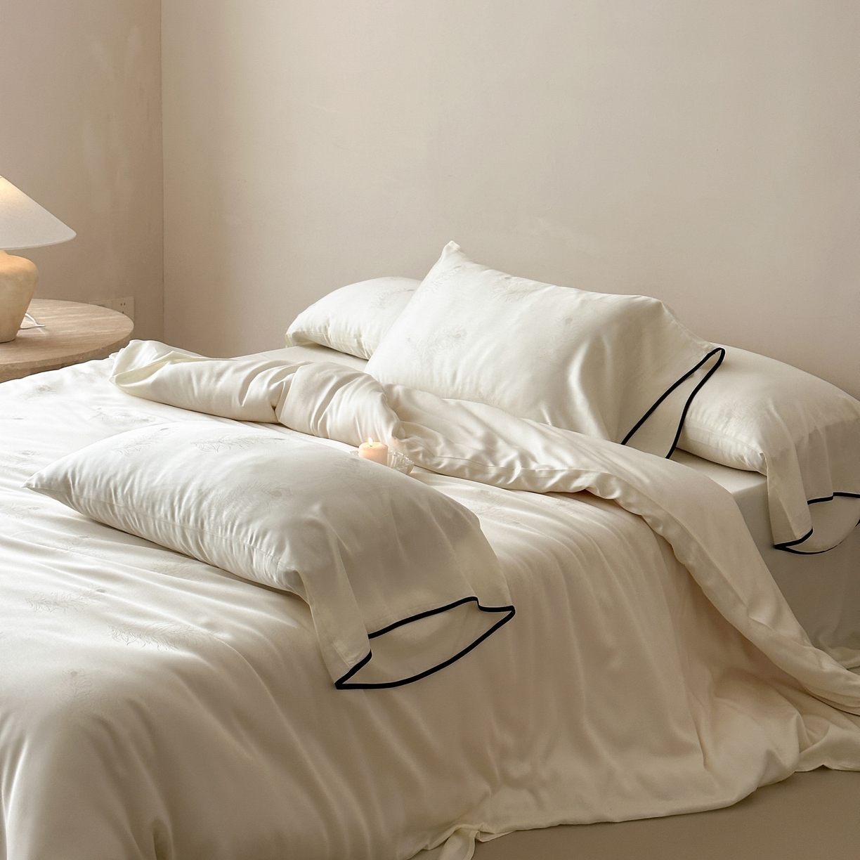 91家纺网 家纺一手货源 找家纺 （总）三味舒屋 2026新款60s天丝提花系列四件套-羽柔