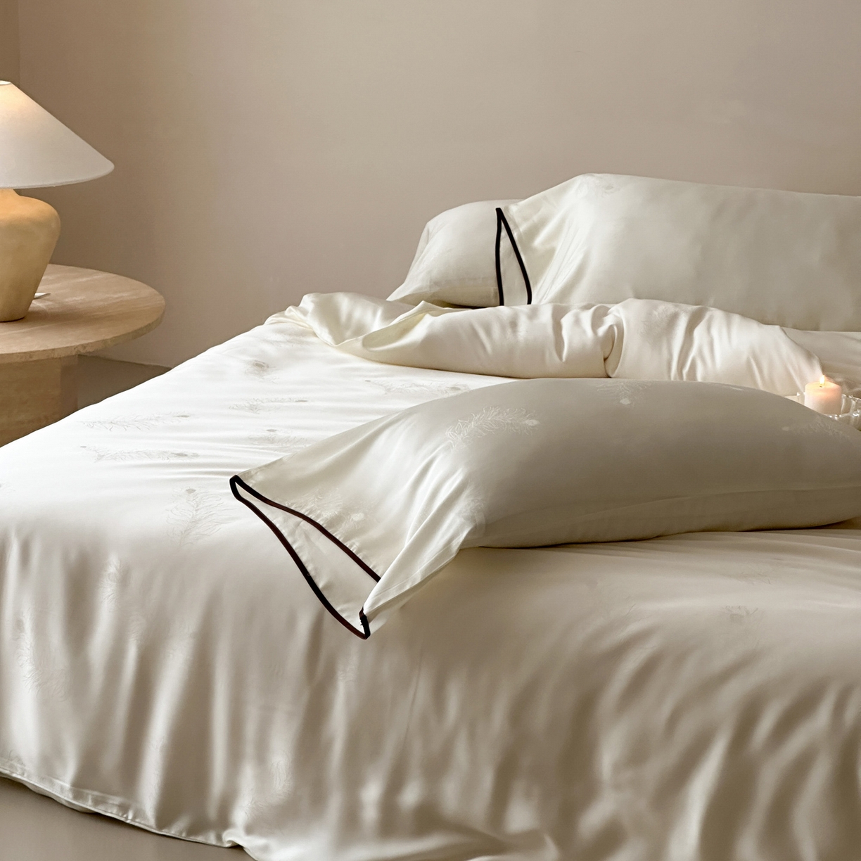 91家纺网 家纺一手货源 找家纺 （总）三味舒屋 2026新款60s天丝提花系列四件套-羽柔