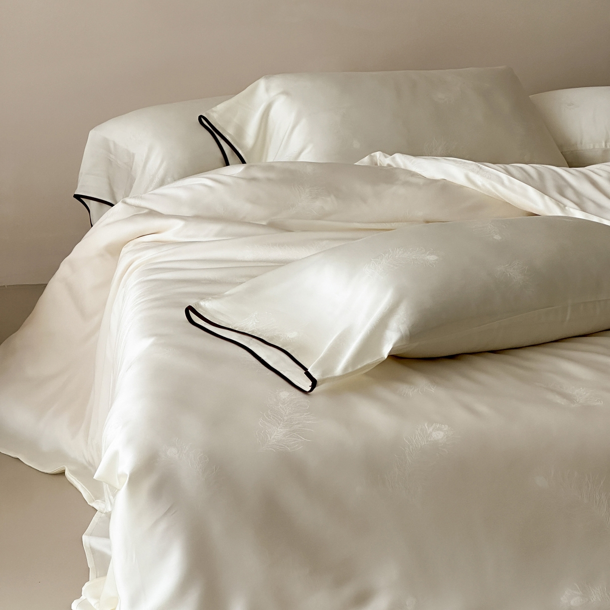 91家纺网 家纺一手货源 找家纺 （总）三味舒屋 2026新款60s天丝提花系列四件套-羽柔