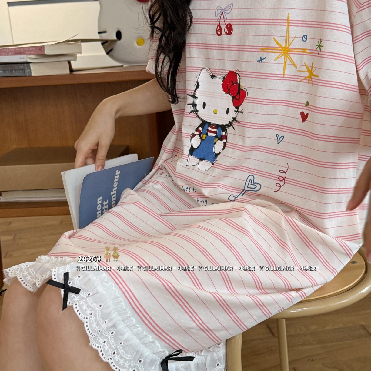 91家纺网 家纺一手货源 找家纺 （总）妍景家居生活馆 2026新款莱赛尔冰丝棉睡裙-无忧KT