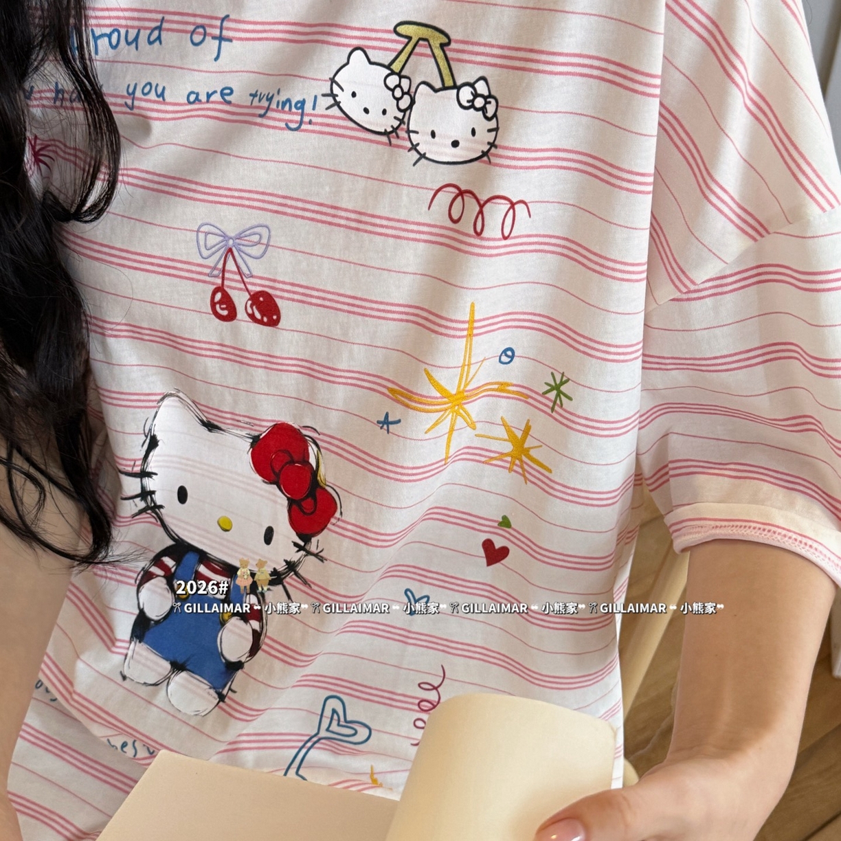 91家纺网 家纺一手货源 找家纺 妍景家居生活馆 2026新款莱赛尔冰丝棉睡裙-无忧KT 无忧KT-粉色