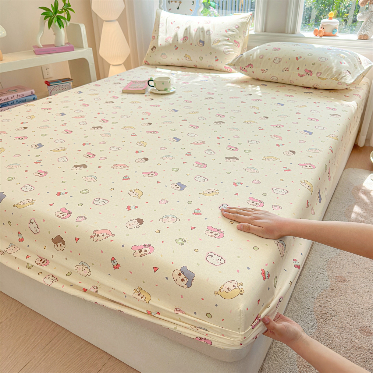 （总）女子家纺 2026新款全棉纯棉印花卡通单床笠