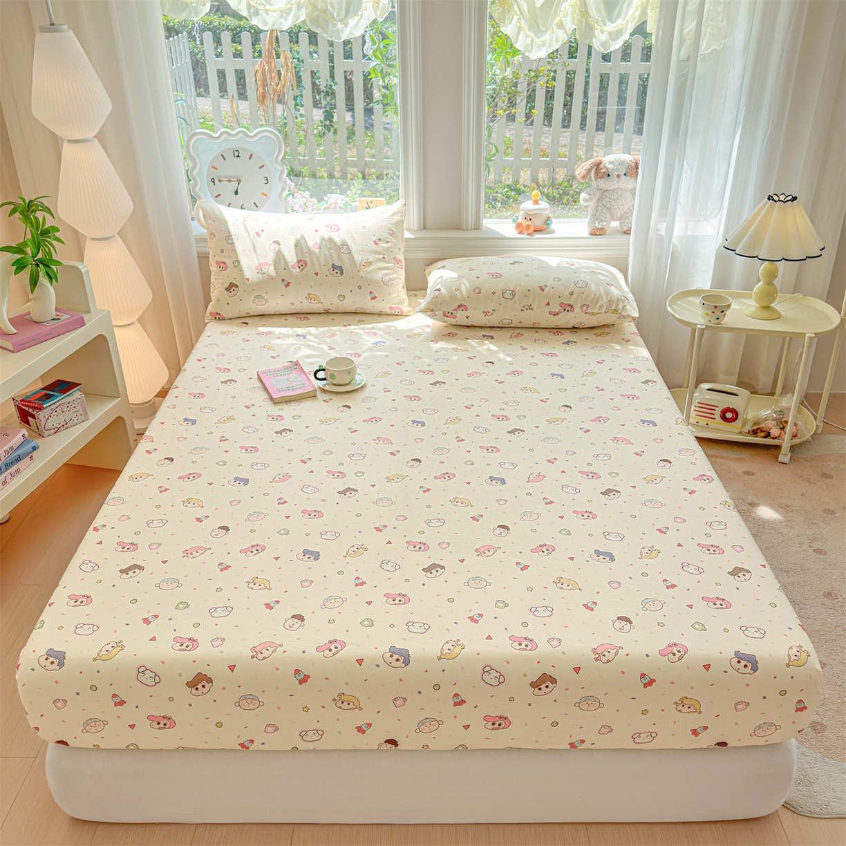 91家纺网 家纺一手货源 找家纺 （总）女子家纺 2026新款全棉纯棉印花卡通单床笠