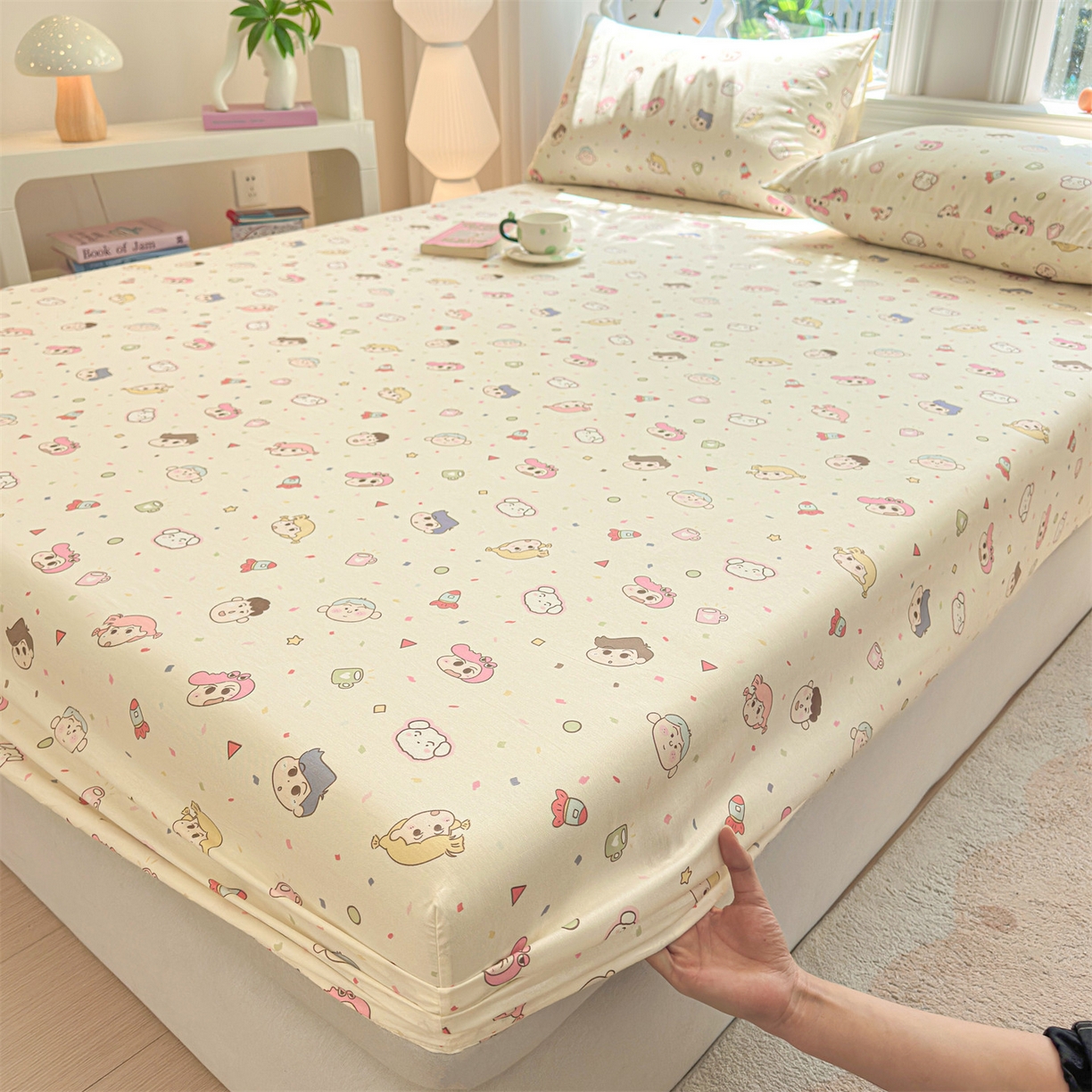 91家纺网 家纺一手货源 找家纺 （总）女子家纺 2026新款全棉纯棉印花卡通单床笠