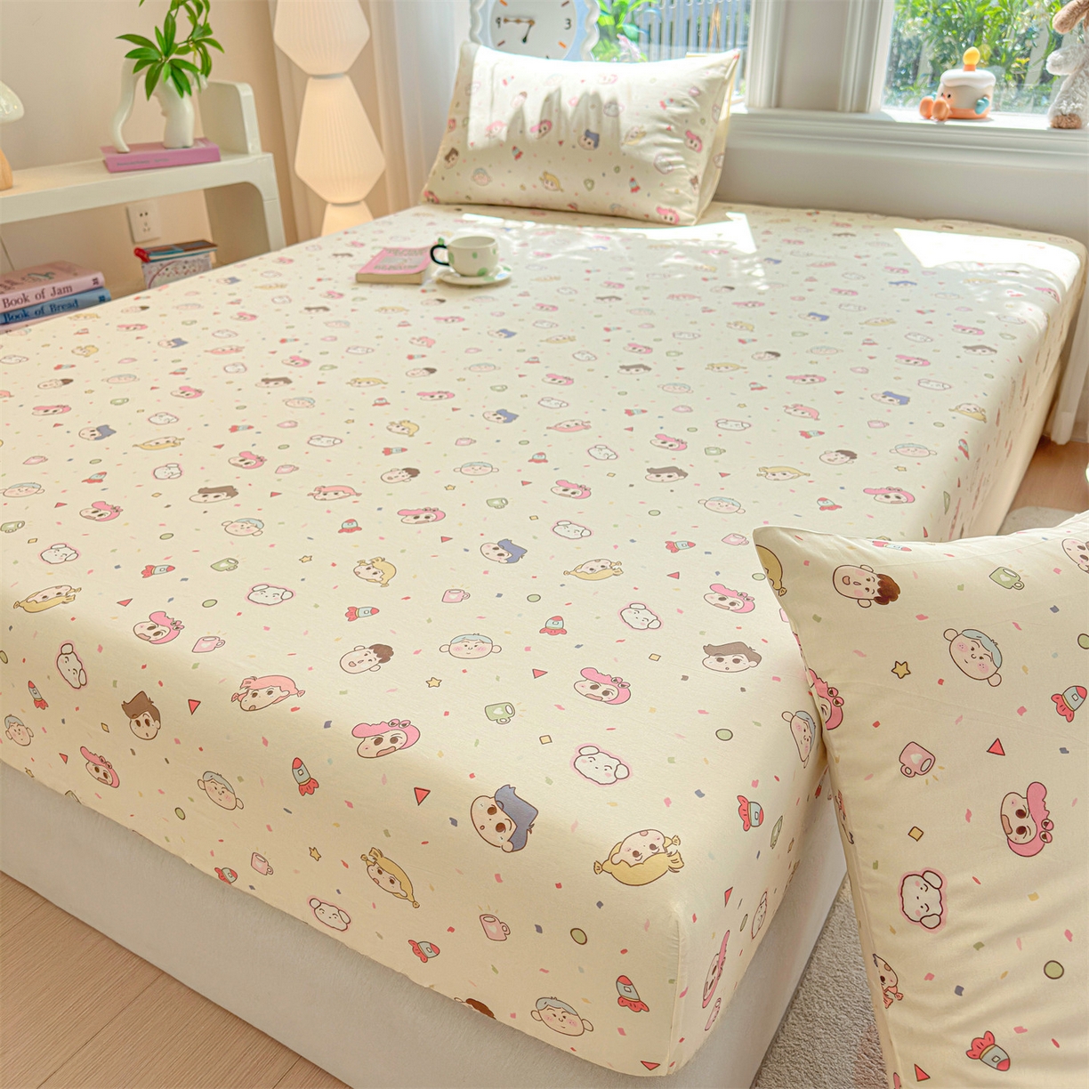 91家纺网 家纺一手货源 找家纺 （总）女子家纺 2026新款全棉纯棉印花卡通单床笠