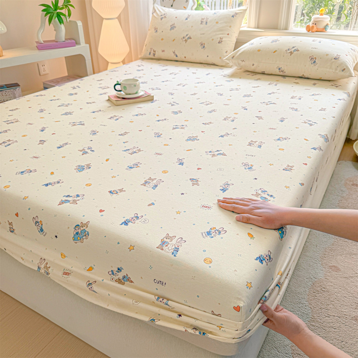 91家纺网 家纺一手货源 找家纺 （总）女子家纺 2026新款全棉纯棉印花卡通单床笠