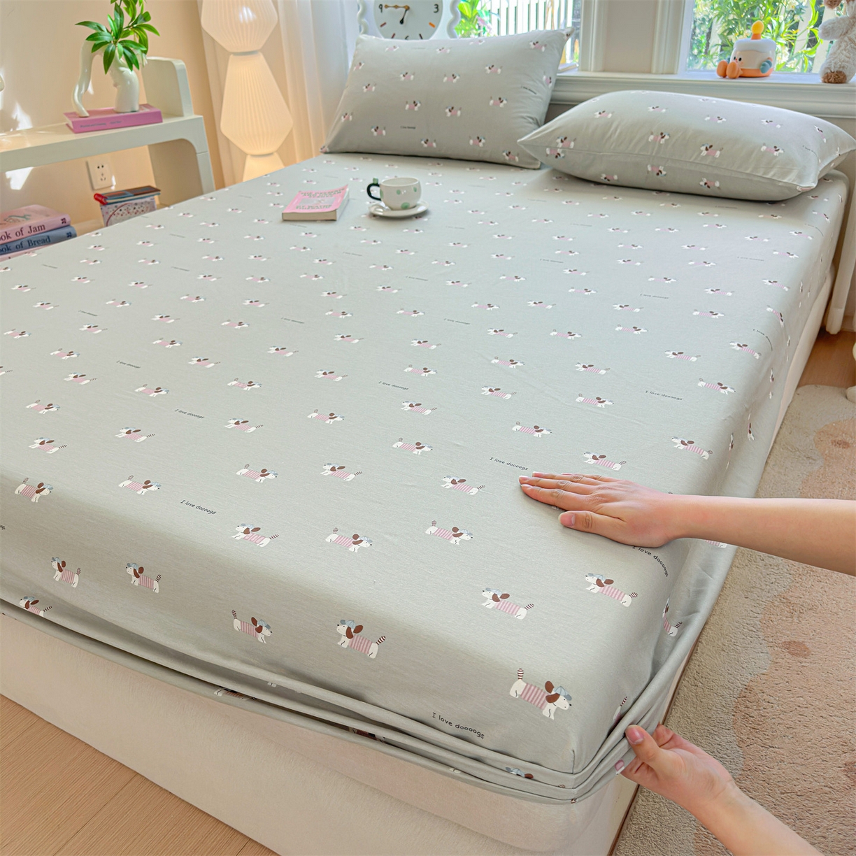 91家纺网 家纺一手货源 找家纺 （总）女子家纺 2026新款全棉纯棉印花卡通单床笠