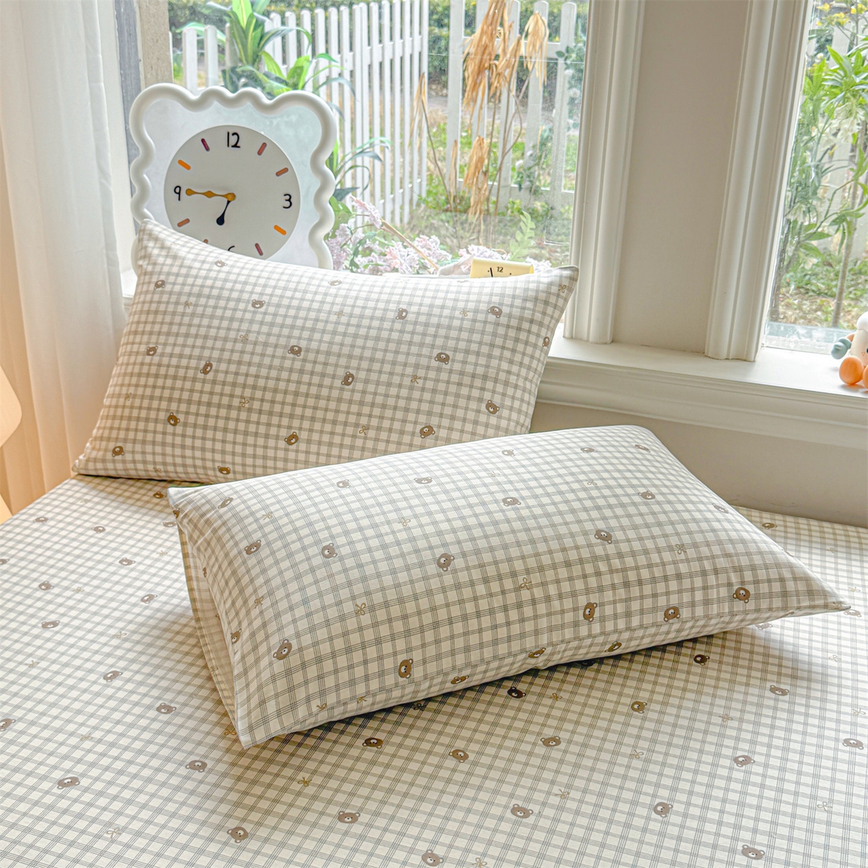 91家纺网 家纺一手货源 找家纺 女子家纺 2026新款全棉纯棉印花卡通单床笠 布蕾可可