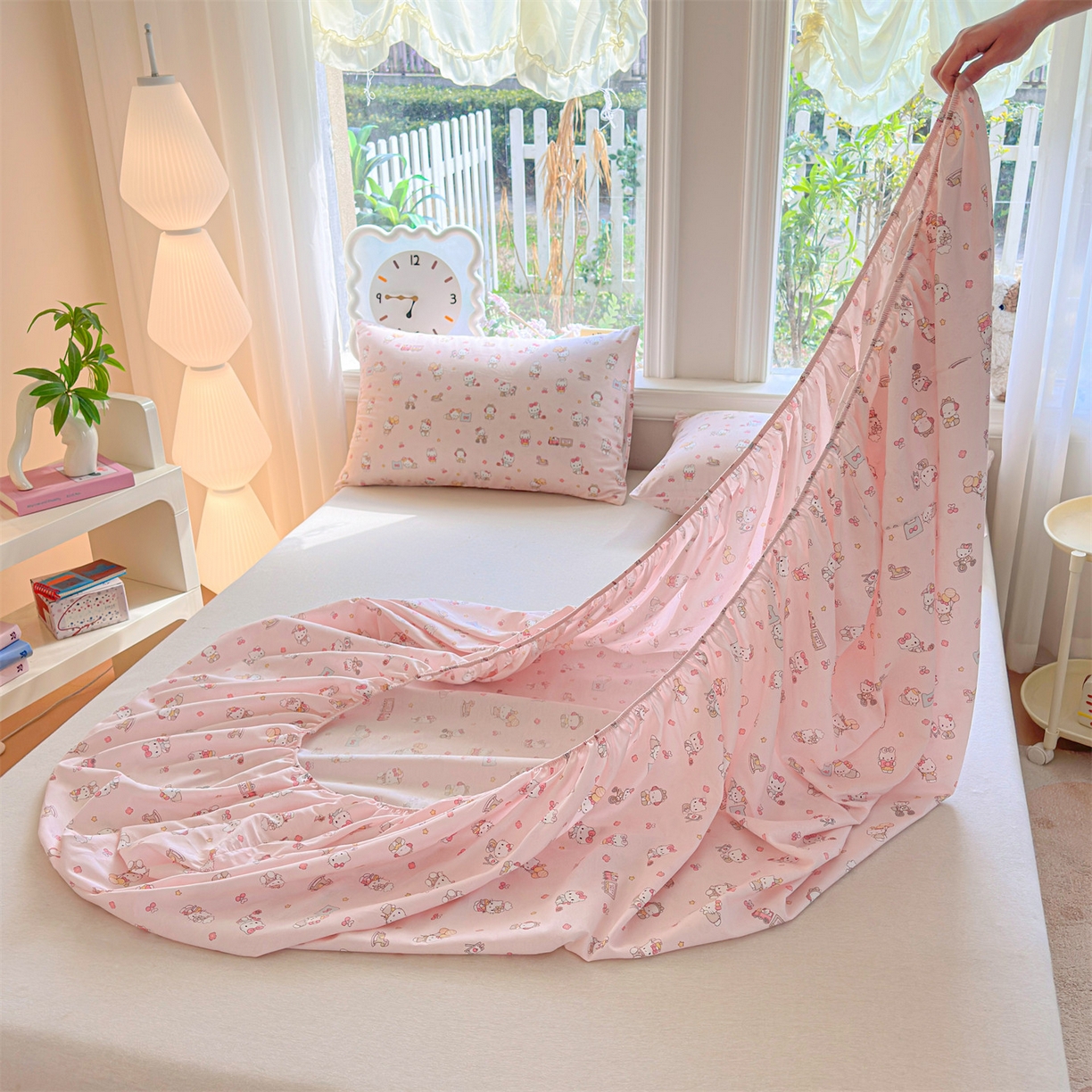 91家纺网 家纺一手货源 找家纺 女子家纺 2026新款全棉纯棉印花卡通单床笠 呆萌乐园