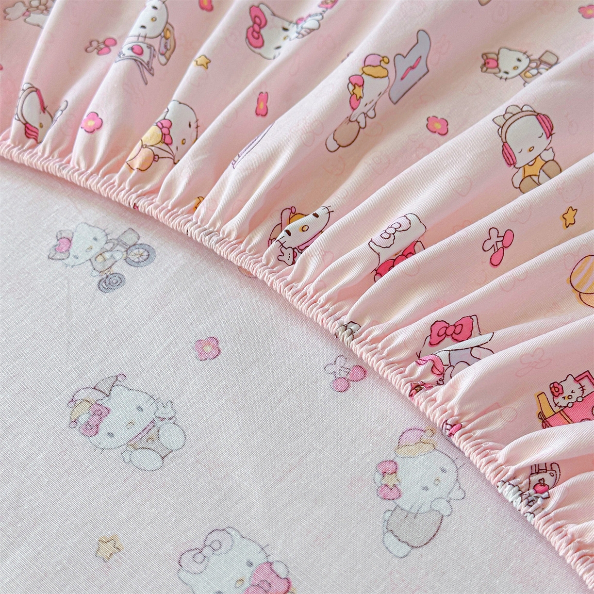 91家纺网 家纺一手货源 找家纺 女子家纺 2026新款全棉纯棉印花卡通单床笠 呆萌乐园