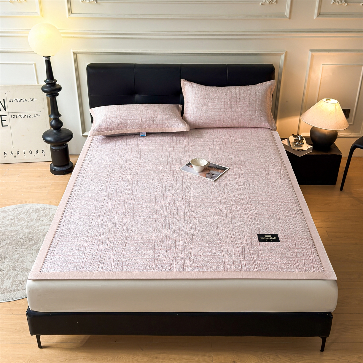 91家纺网 家纺一手货源 找家纺 （总）耐思家纺 2026新款复合三明治PE乙纶提花冰豆豆凉席罗马曲线系列（提供买家秀）