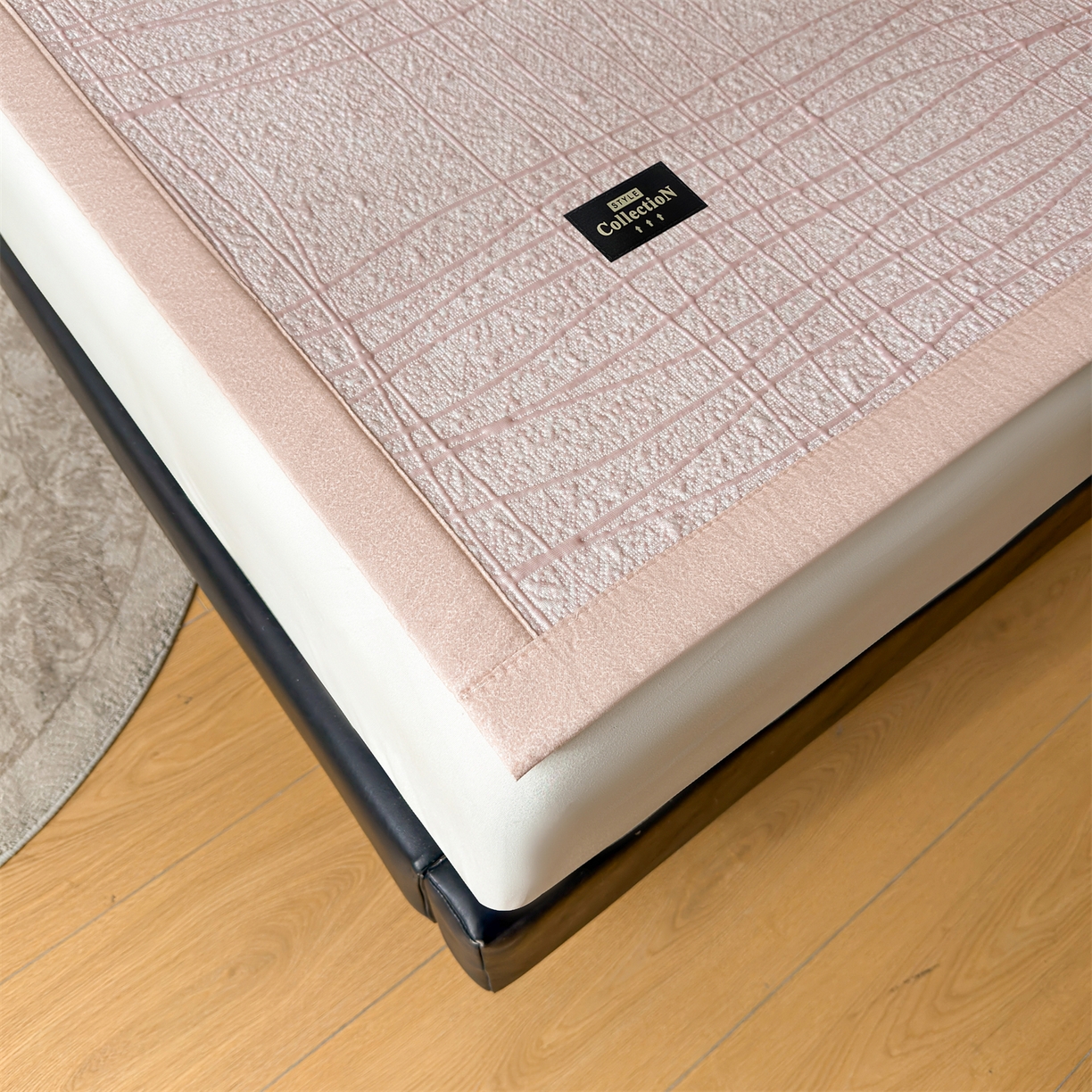 91家纺网 家纺一手货源 找家纺 （总）耐思家纺 2026新款复合三明治PE乙纶提花冰豆豆凉席罗马曲线系列（提供买家秀）