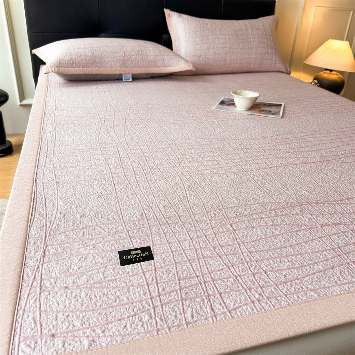 91家纺网 家纺一手货源 找家纺 （总）耐思家纺 2026新款复合三明治PE乙纶提花冰豆豆凉席罗马曲线系列（提供买家秀）