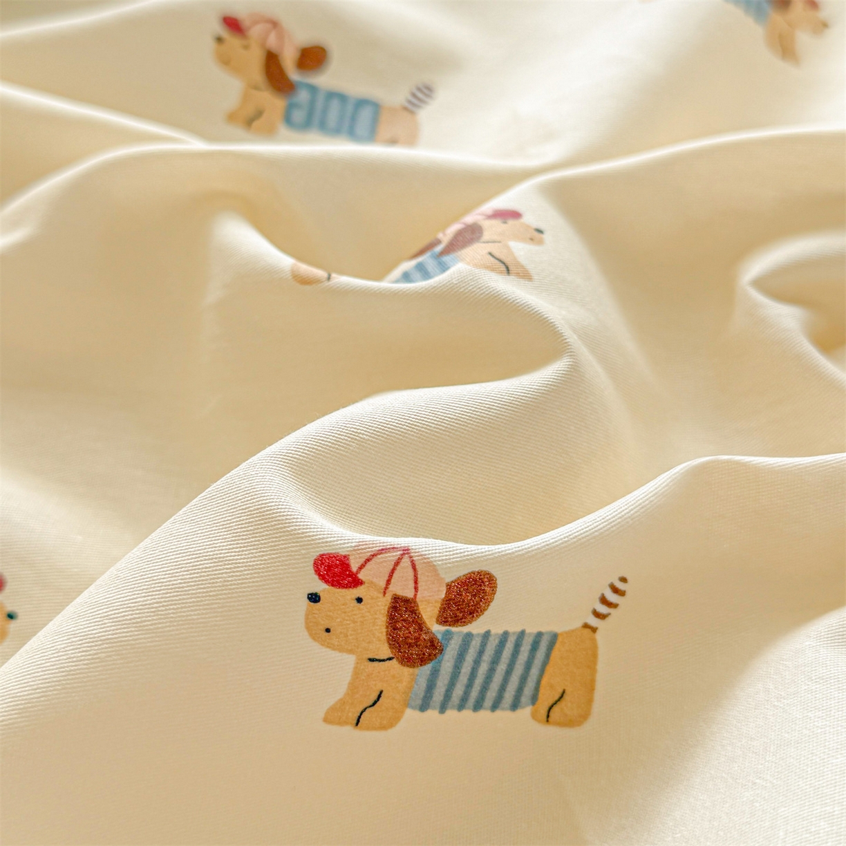 91家纺网 家纺一手货源 找家纺 女子家纺 2026新款全棉纯棉印花卡通单床笠 克里斯-米