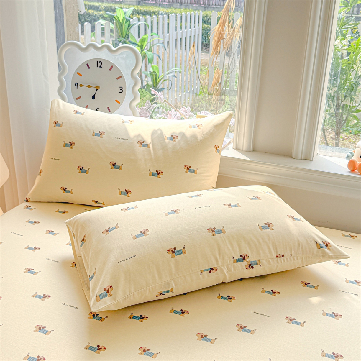 91家纺网 家纺一手货源 找家纺 女子家纺 2026新款全棉纯棉印花卡通单床笠 克里斯-米