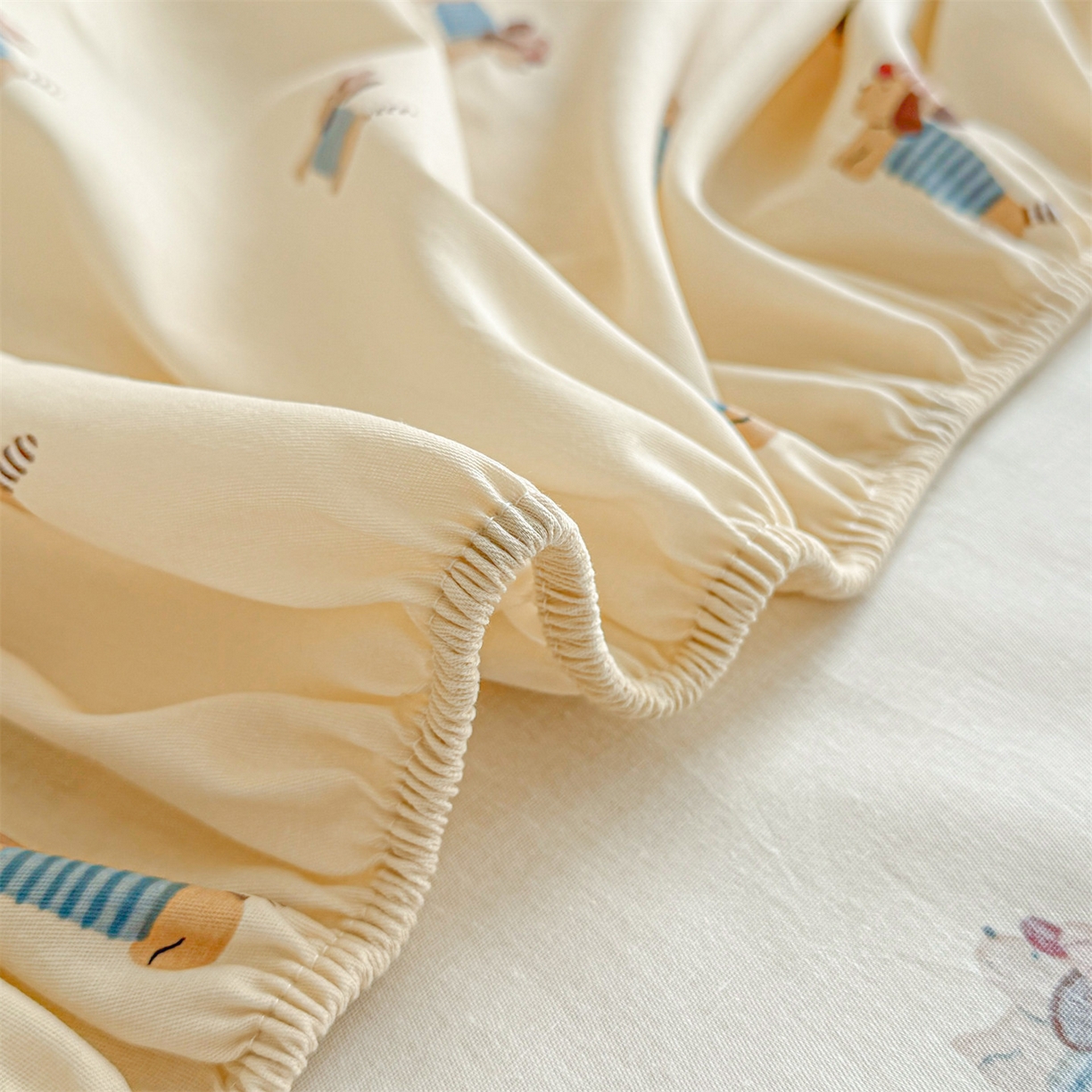 91家纺网 家纺一手货源 找家纺 女子家纺 2026新款全棉纯棉印花卡通单床笠 克里斯-米