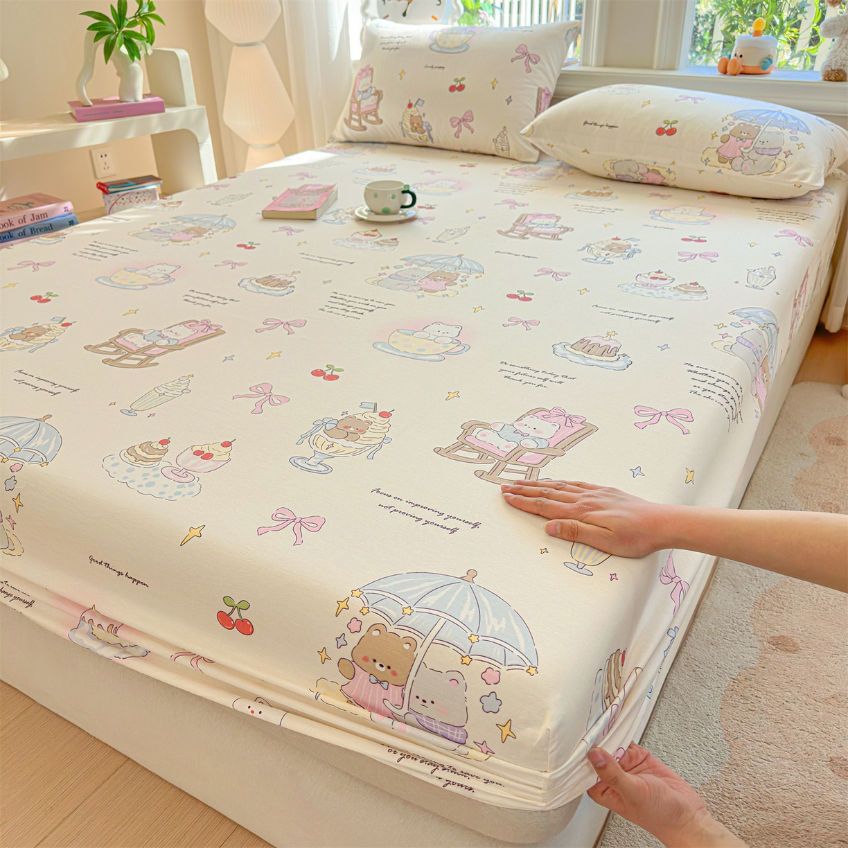 女子家纺 2026新款全棉纯棉印花卡通单床笠 童年趣宝