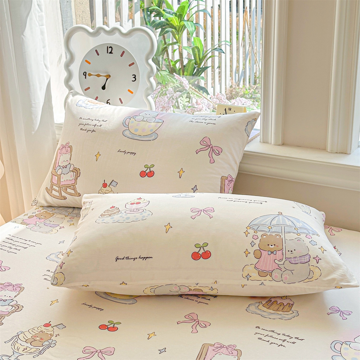 91家纺网 家纺一手货源 找家纺 女子家纺 2026新款全棉纯棉印花卡通单床笠 童年趣宝