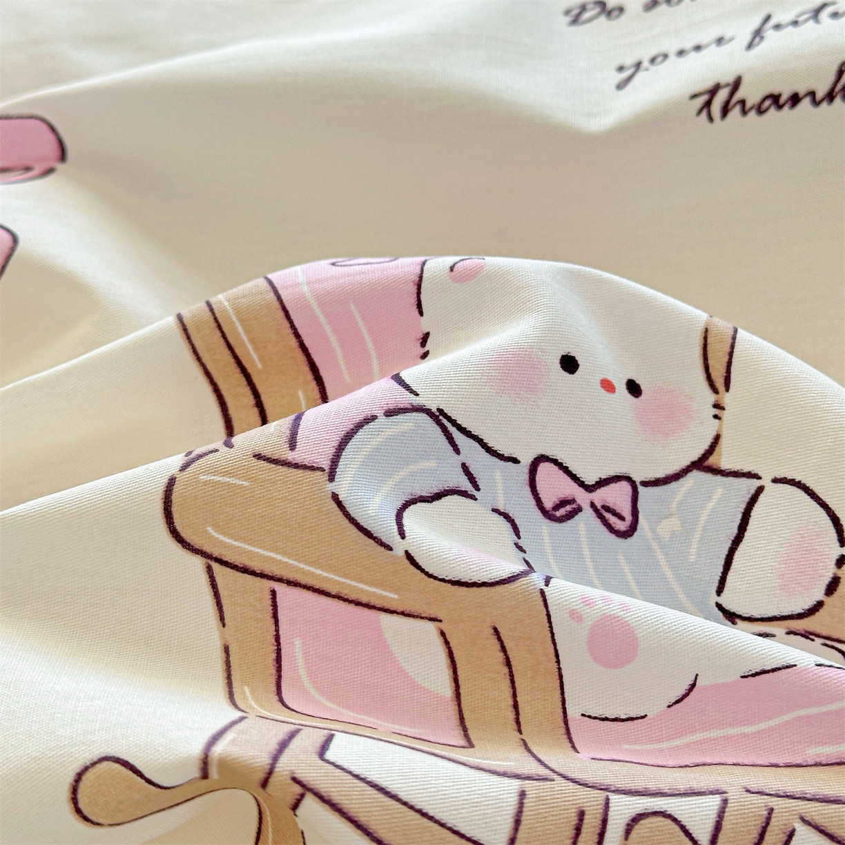 91家纺网 家纺一手货源 找家纺 女子家纺 2026新款全棉纯棉印花卡通单床笠 童年趣宝