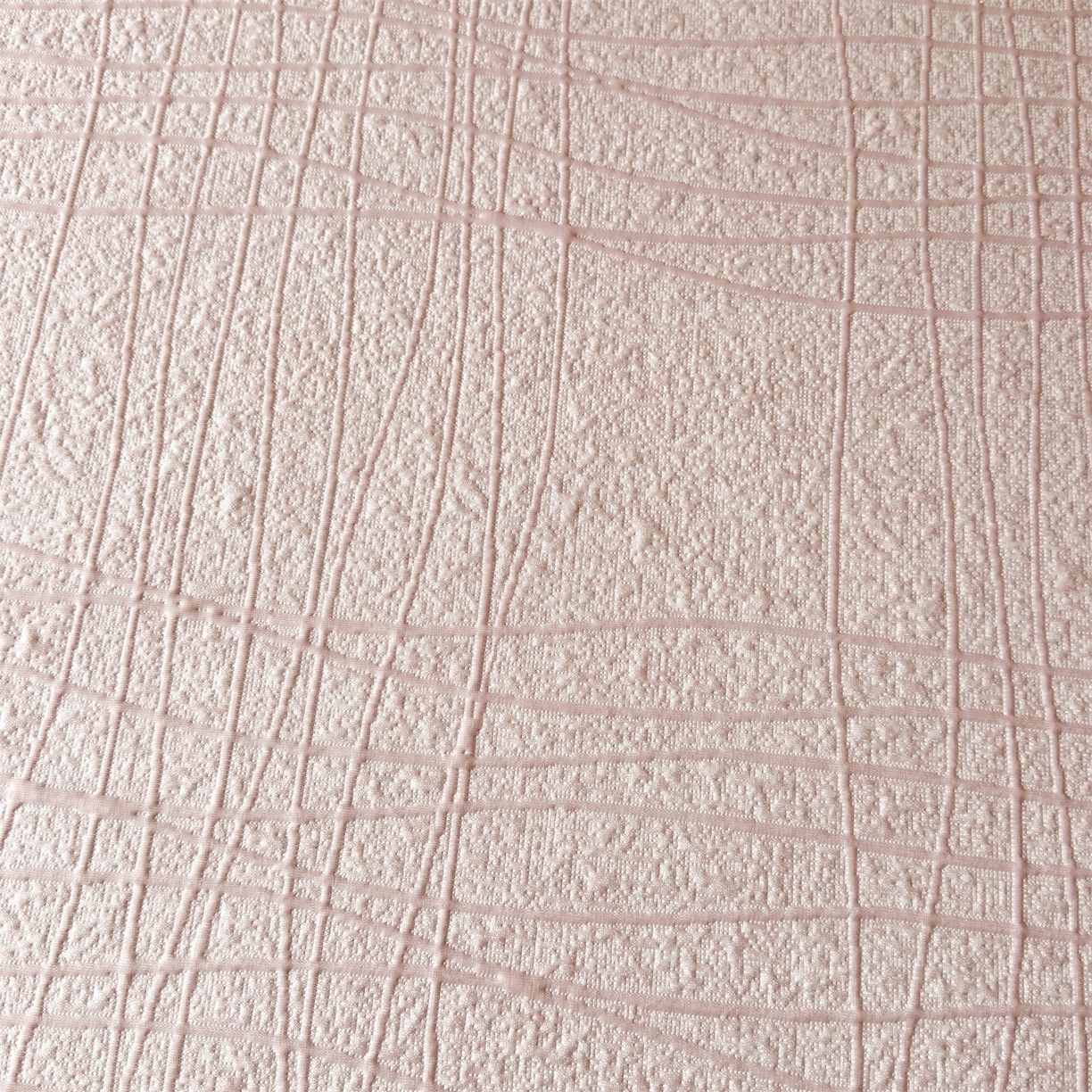 91家纺网 家纺一手货源 找家纺 耐思家纺 2026新款复合三明治PE乙纶提花冰豆豆凉席罗马曲线系列（提供买家秀） 罗马曲线-粉床笠款