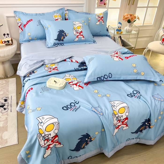 91家纺网 家纺一手货源 找家纺 （总）云恋家纺 2026新款正版授权卡通冰丝夏凉被夏被空调被四件套