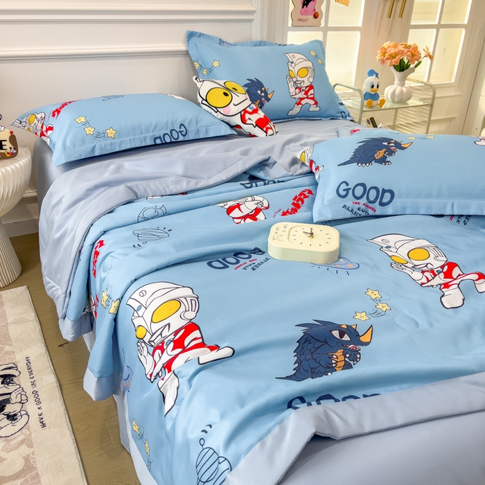 91家纺网 家纺一手货源 找家纺 （总）云恋家纺 2026新款正版授权卡通冰丝夏凉被夏被空调被四件套