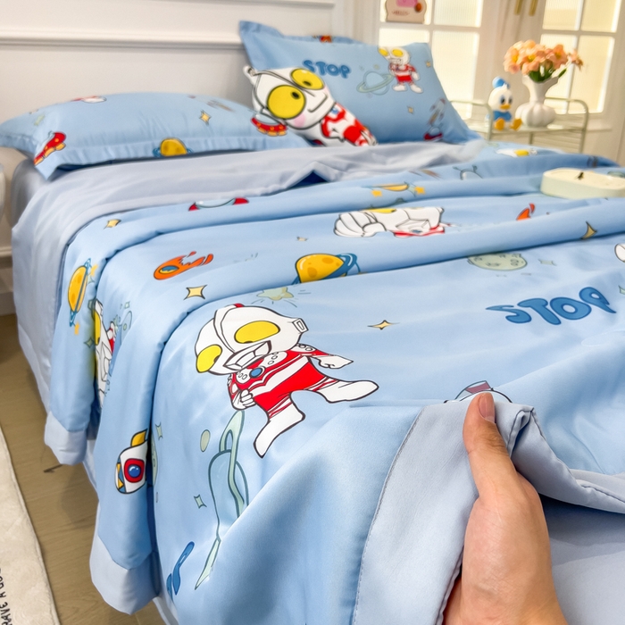 91家纺网 家纺一手货源 找家纺 （总）云恋家纺 2026新款正版授权卡通冰丝夏凉被夏被空调被四件套