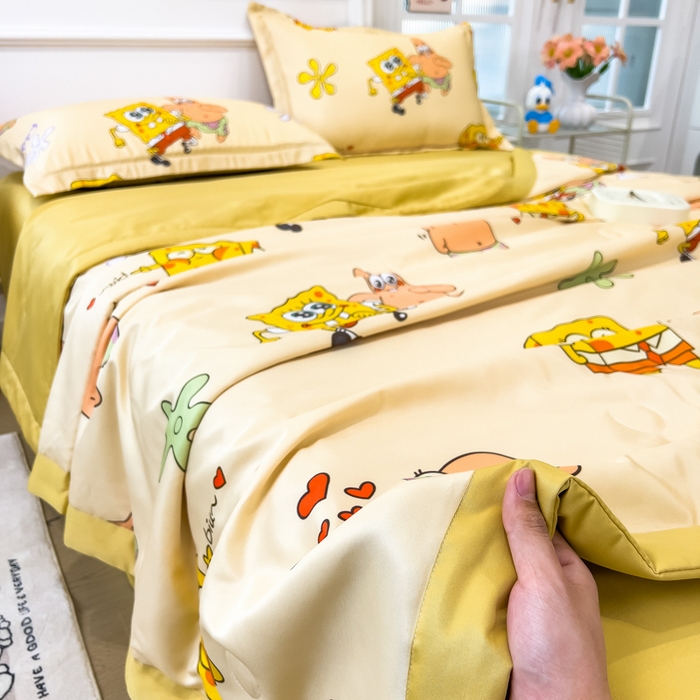 91家纺网 家纺一手货源 找家纺 （总）云恋家纺 2026新款正版授权卡通冰丝夏凉被夏被空调被四件套