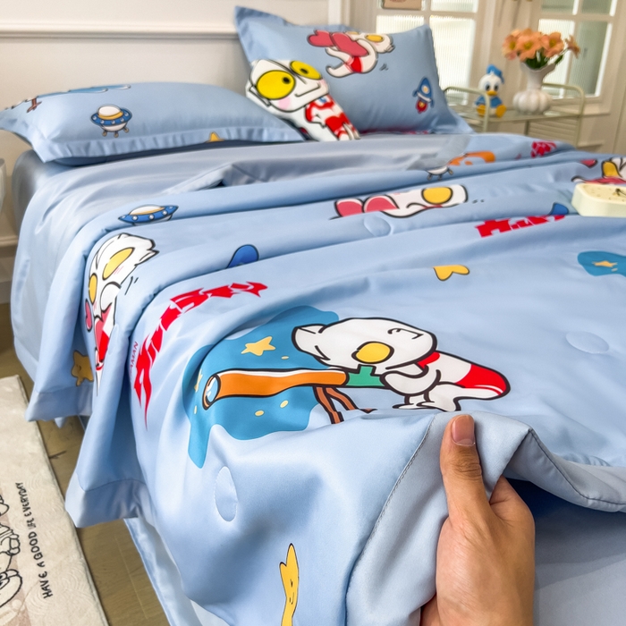 91家纺网 家纺一手货源 找家纺 （总）云恋家纺 2026新款正版授权卡通冰丝夏凉被夏被空调被四件套