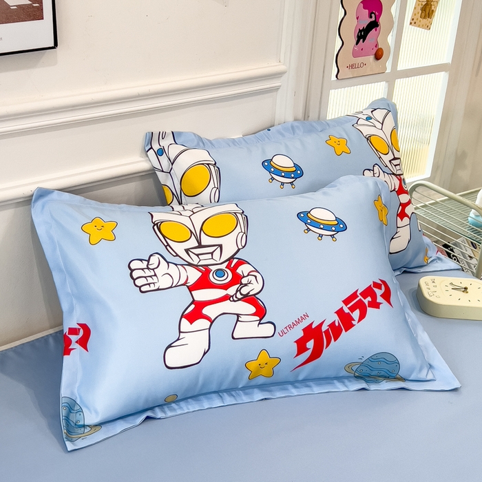 91家纺网 家纺一手货源 找家纺 云恋家纺 2026新款正版授权卡通冰丝夏凉被夏被空调被四件套 夏被-功夫奥特曼