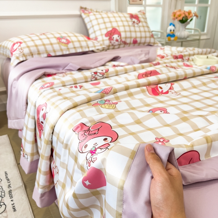 云恋家纺 2026新款正版授权卡通冰丝夏凉被夏被空调被四件套 夏被-格格美乐蒂