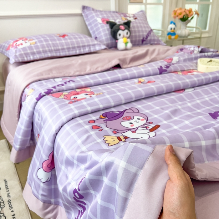云恋家纺 2026新款正版授权卡通冰丝夏凉被夏被空调被四件套 夏被-格格库洛米