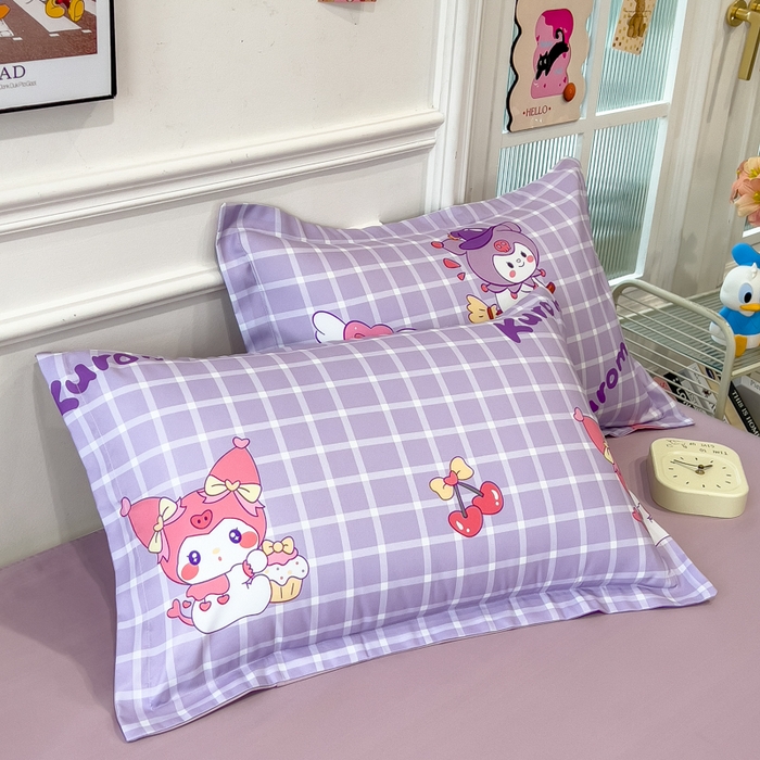 91家纺网 家纺一手货源 找家纺 云恋家纺 2026新款正版授权卡通冰丝夏凉被夏被空调被四件套 夏被-格格库洛米