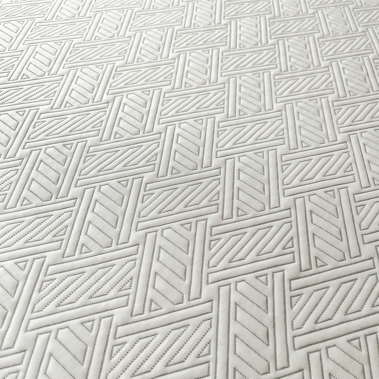 91家纺网 家纺一手货源 找家纺 耐思家纺 2026新款高端三明治硅胶复合PE乙纶提花冰豆豆凉席空调席韩版NIS系列（提供买家秀）床席款 韩INS-纵横灰