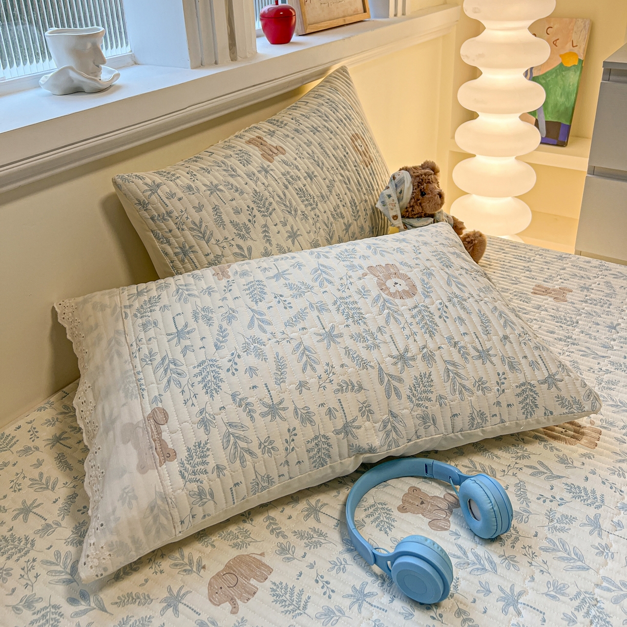 91家纺网 家纺一手货源 找家纺 舒居家纺 2026春夏新款花边款全棉印花单床盖 床盖单件（第一批） 森林小镇