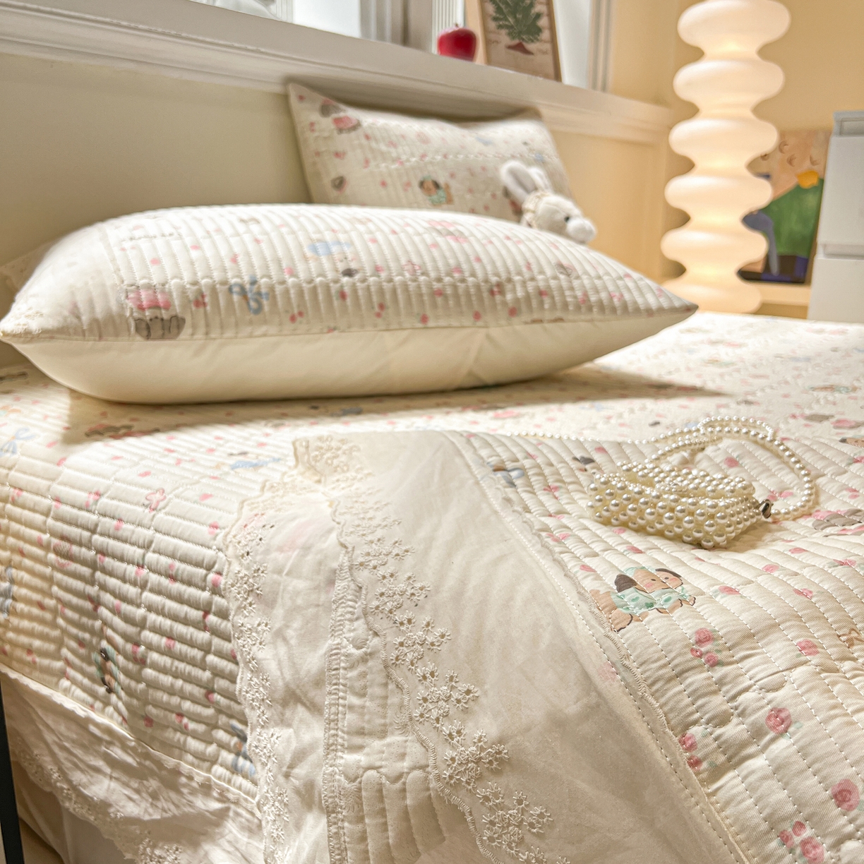 91家纺网 家纺一手货源 找家纺 舒居家纺 2026春夏新款花边款全棉印花单床盖 床盖单件（第一批） 宠物家族