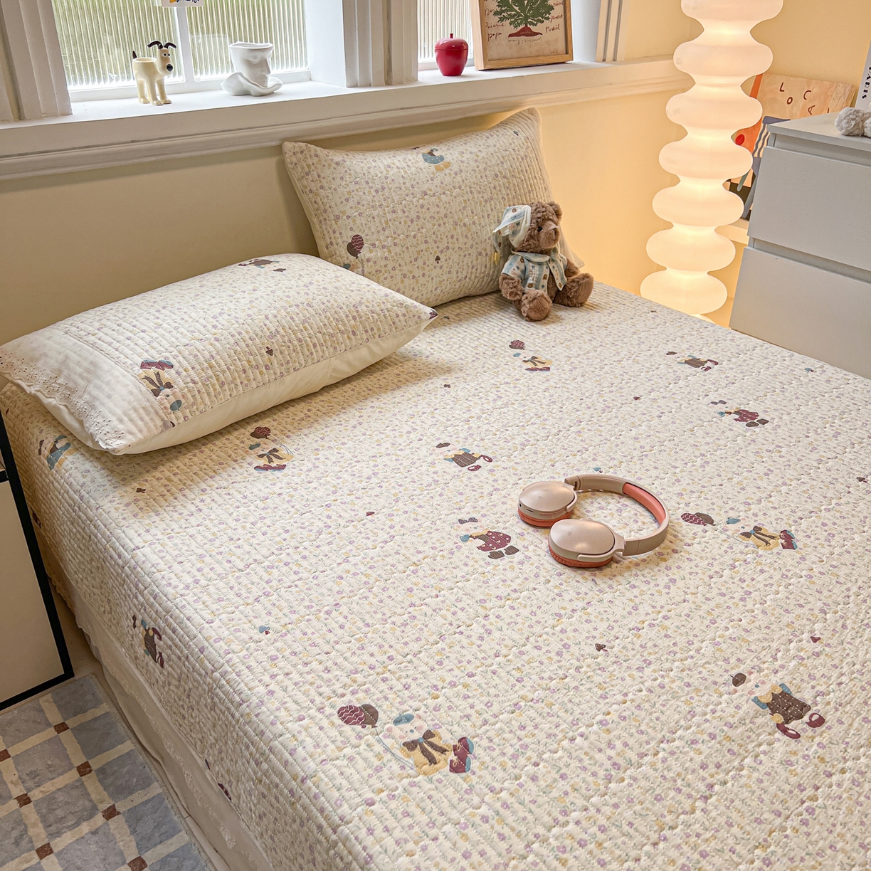 91家纺网 家纺一手货源 找家纺 舒居家纺 2026春夏新款花边款全棉印花单床盖 床盖单件（第一批） 碎花学院