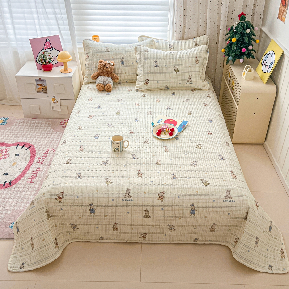 91家纺网 家纺一手货源 找家纺 （总）舒居家纺 2026春夏新款双面全棉单床盖 床盖单件