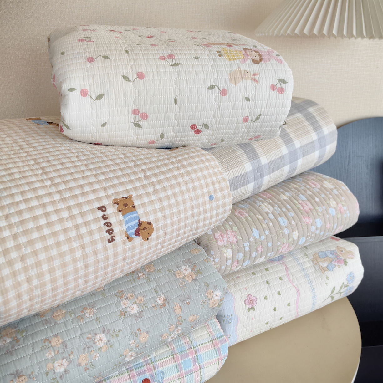 91家纺网 家纺一手货源 找家纺 舒居家纺 2026春夏新款双面全棉单床盖 床盖单件 组合图仅供展示不可下单