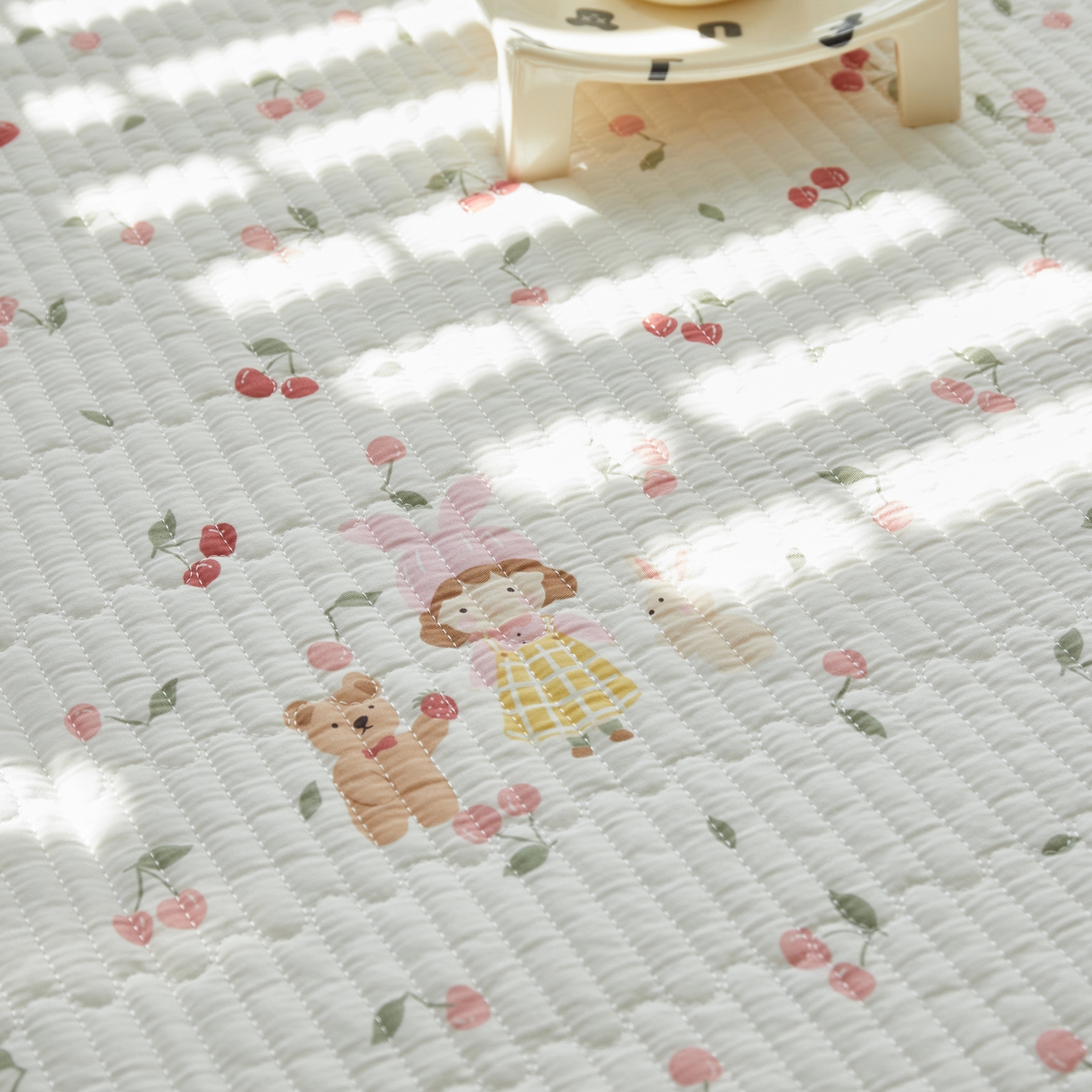 91家纺网 家纺一手货源 找家纺 舒居家纺 2026春夏新款双面全棉单床盖 床盖单件 花季少女