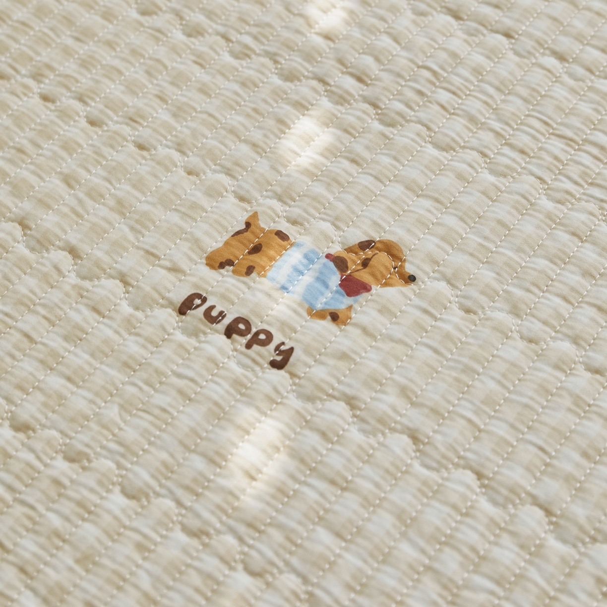 91家纺网 家纺一手货源 找家纺 舒居家纺 2026春夏新款双面全棉单床盖 床盖单件 俏皮狗